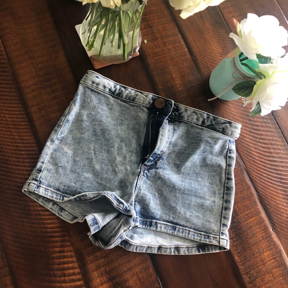 Topshop Moto stretchy high waist shorts